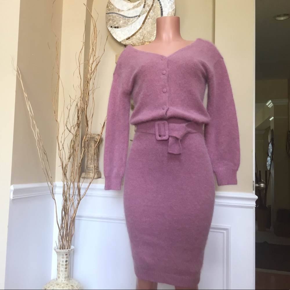 Lilly Brown Angora Dress